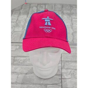 New Era Fitted Mesh Hat Whistler Canada Vancouver 2010 Hat Olympics Pink Blue SM
